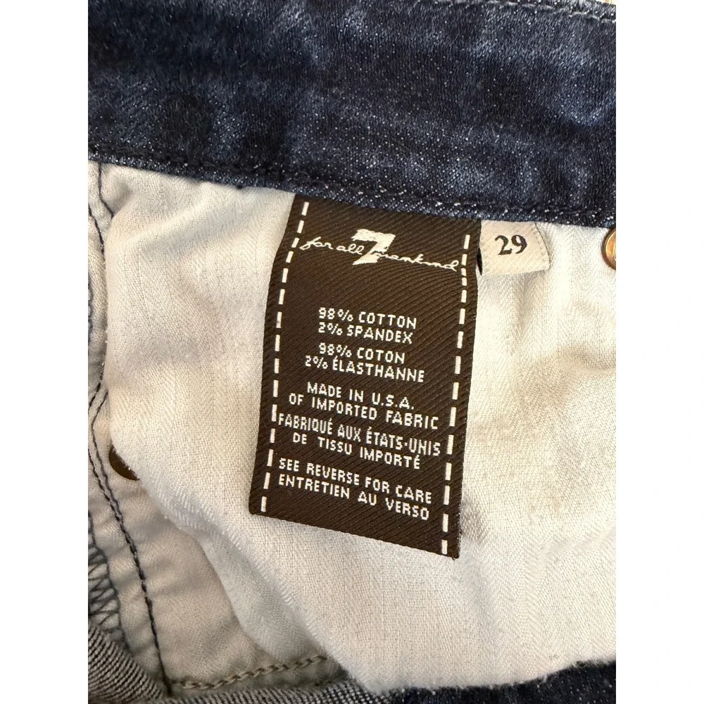 7 for All Mankind Kimmie Straight Leg Jeans Dark Wash Size 29 Women - Picture 4 of 7